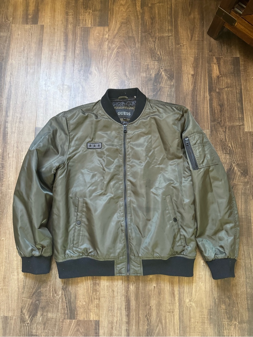 GUESS Green Men's Bomber Jacket